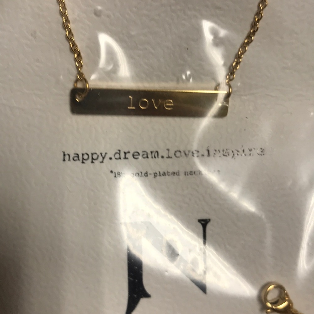 18k gold plated LOVE necklace